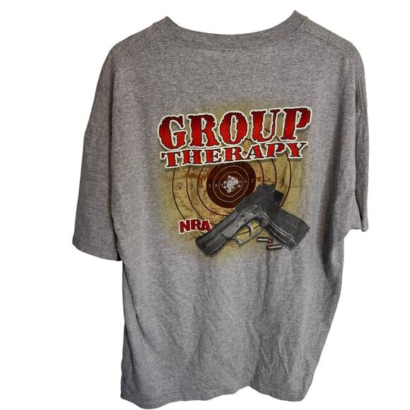 Vintage NRA Group Therapy Graphic Tee Shirt Sz XL Gray Alstyle 90s Single Stitch - Picture 1 of 6